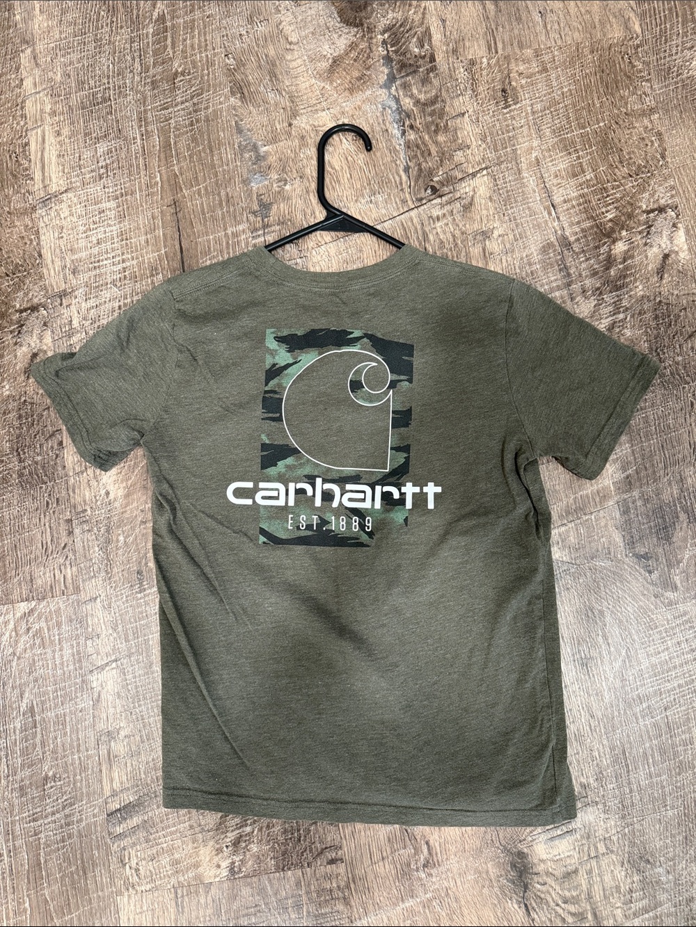 Carhartt Boy’s Olive Green Pocket T-Shirt